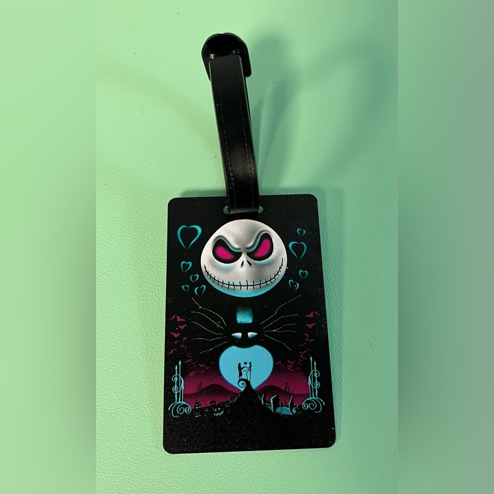 Nightmare Before Christmas Luggage Tag, Jack & Sally, Luggage Accessory